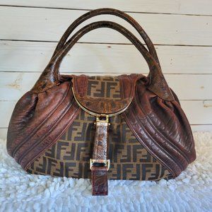 Fendi Tortoise Trimmed Zucca Spybag